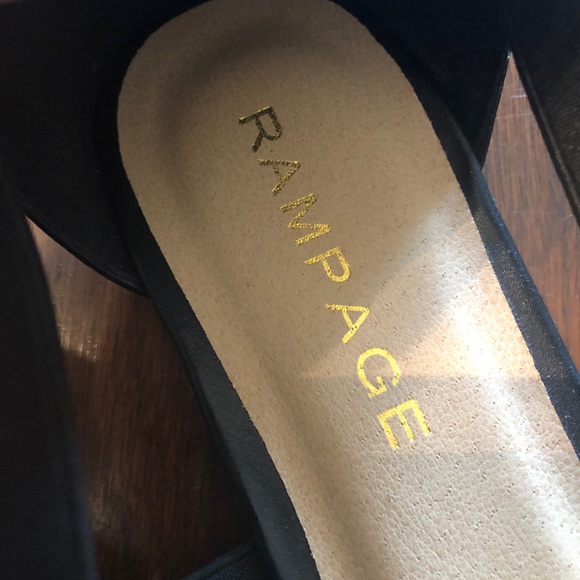 Rampage Black with Woven detail Flats size 7 1/2 - Picture 2 of 4